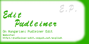 edit pudleiner business card